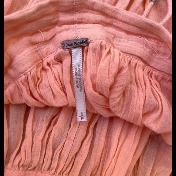 Free People small boho halter backless mini dress vibrant papaya color - Picture 7 of 11